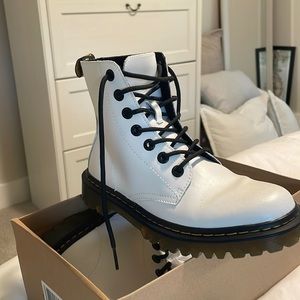 White doc martens boots